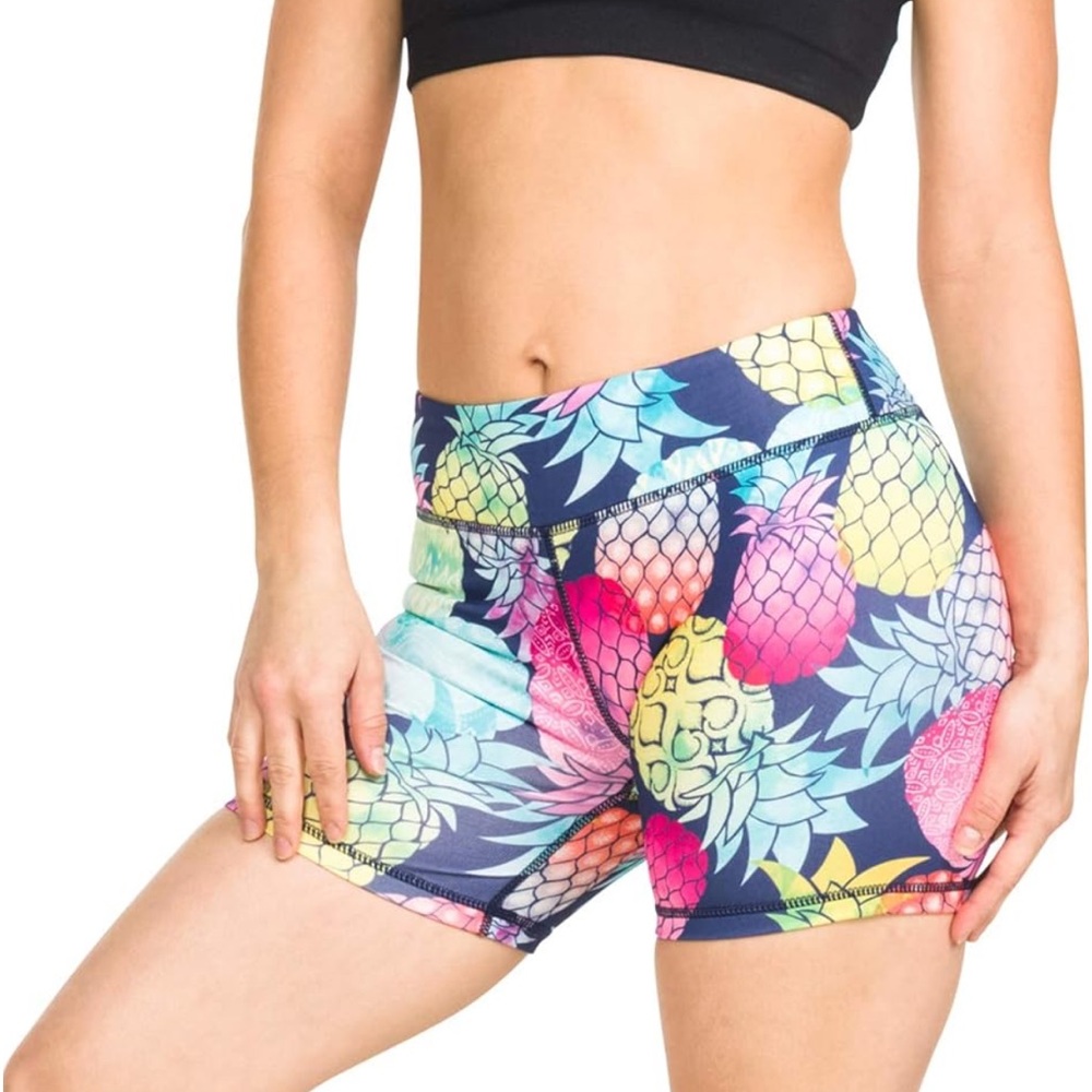 Pineapple 3 Inch Volleyball Crossfit Yoga Running Shorts Size: Medium - Picture 1 of 10